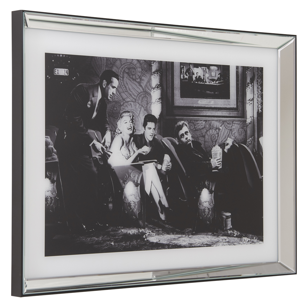 Glasbild mit Rahmen Cinema